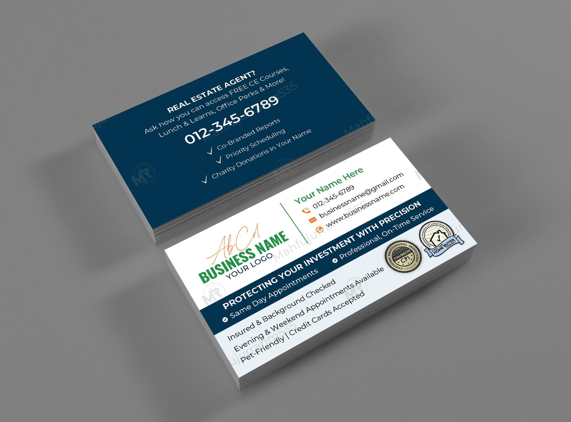 Home Inspection Professional Business Card Design Template Home Inspection Professional Business Card Design Template.jpg