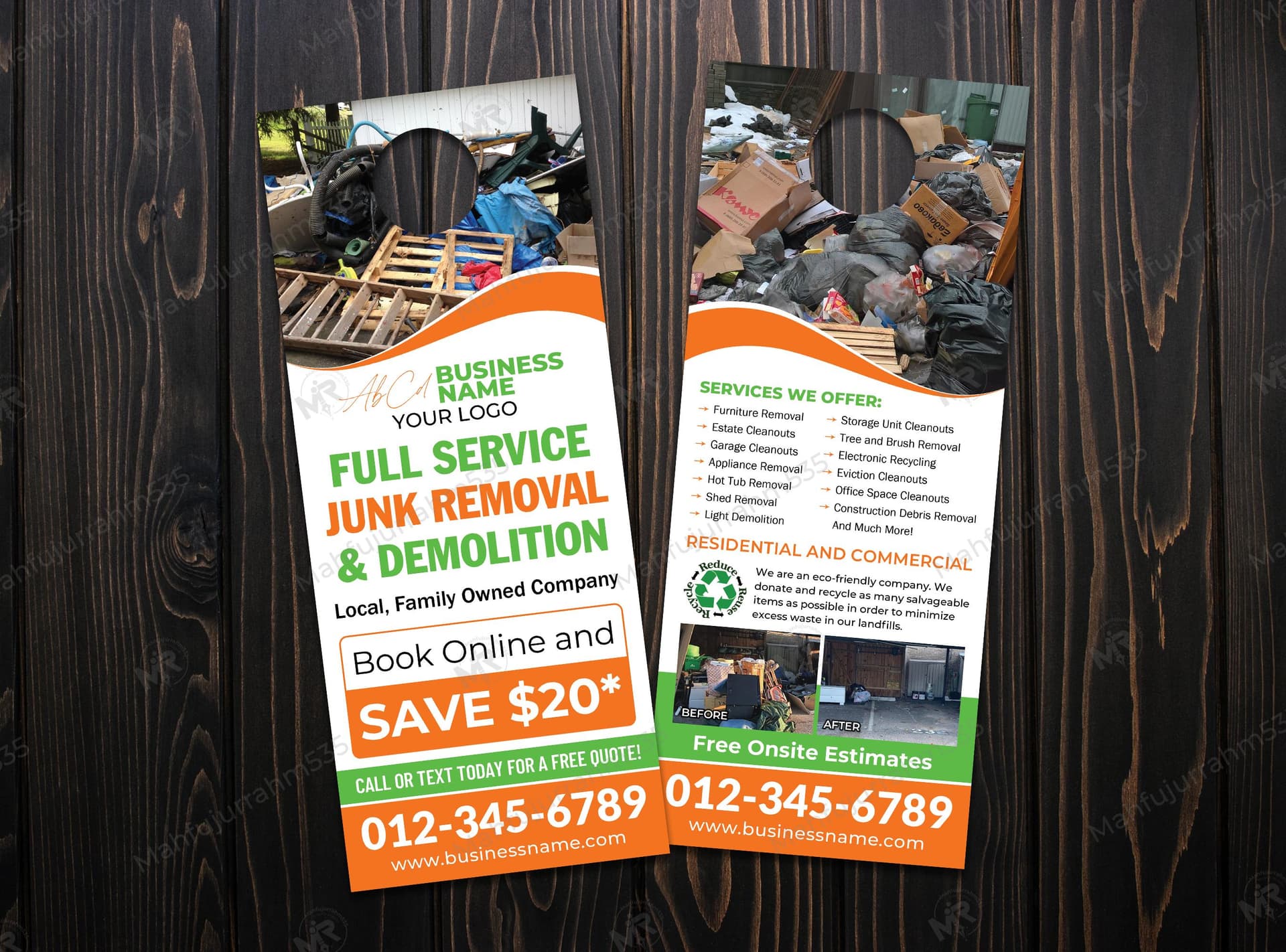 Junk Removal and Demolition Door Hanger Design – Professional Hauling Service Template Junk Removal and Demolition Door Hanger Design â Professional Hauling Service Template.jpg