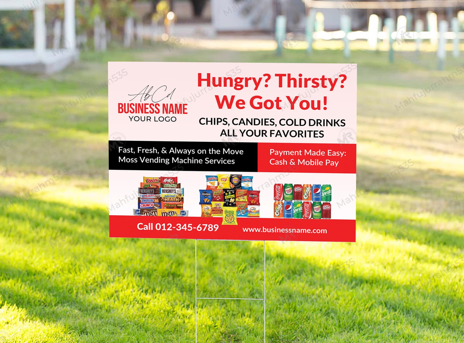 Vending Machine Services Yard Sign Design – Professional Snacks and Drinks Promotion Template Vending Machine Services Yard Sign Design â Professional Snacks and Drinks Promotion Template.jpg