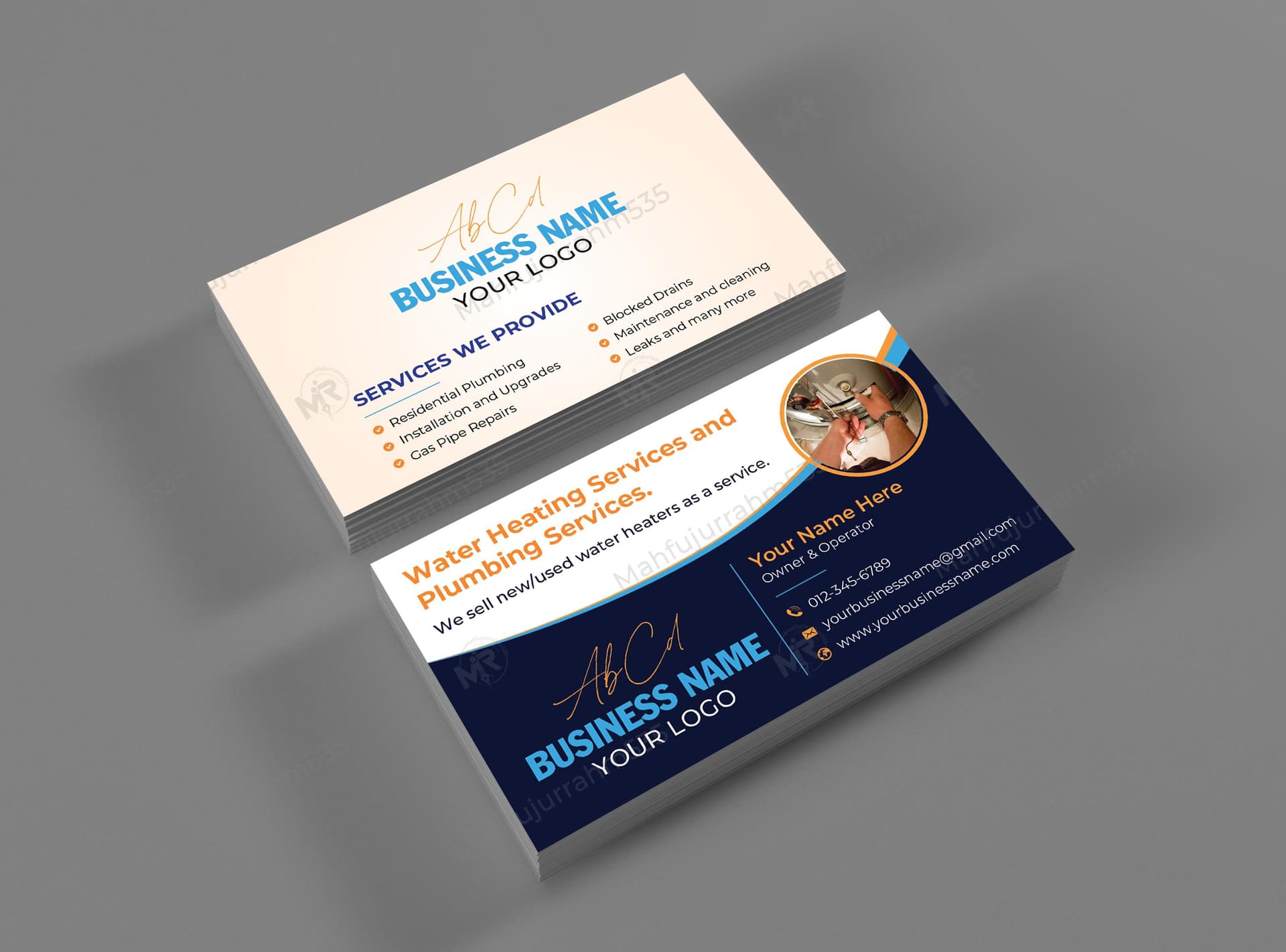 Plumbing and Water Heating Services Business Card Design – Professional Branding Template Plumbing and Water Heating Services Business Card Design â Professional Branding Template.jpg