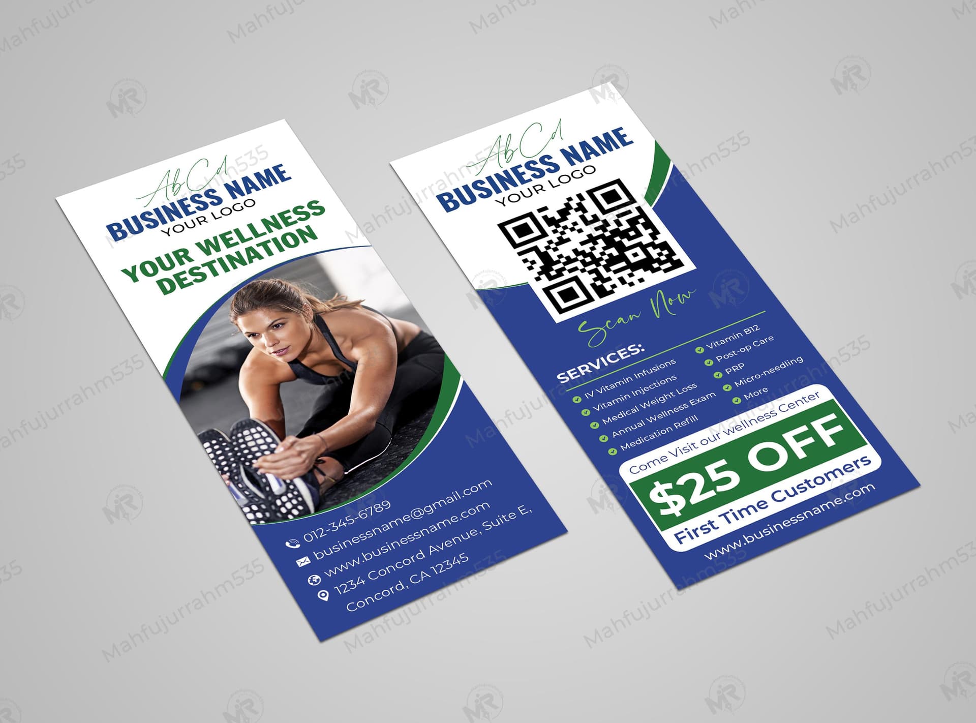 Wellness Center and IV Therapy Rack Card Design Template Wellness Center and IV Therapy Rack Card Design Template.jpg