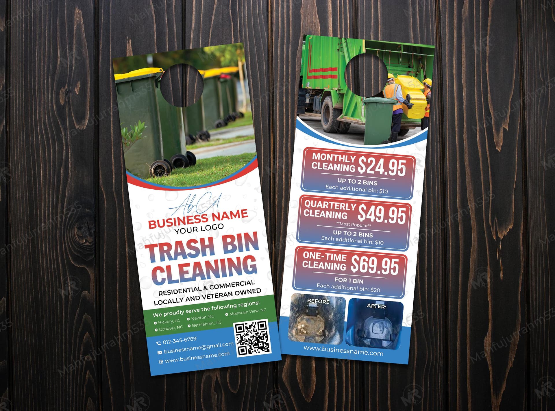 Trash Bin Cleaning Service Door Hanger Design Template Trash Bin Cleaning Service Door Hanger Design Template.jpg