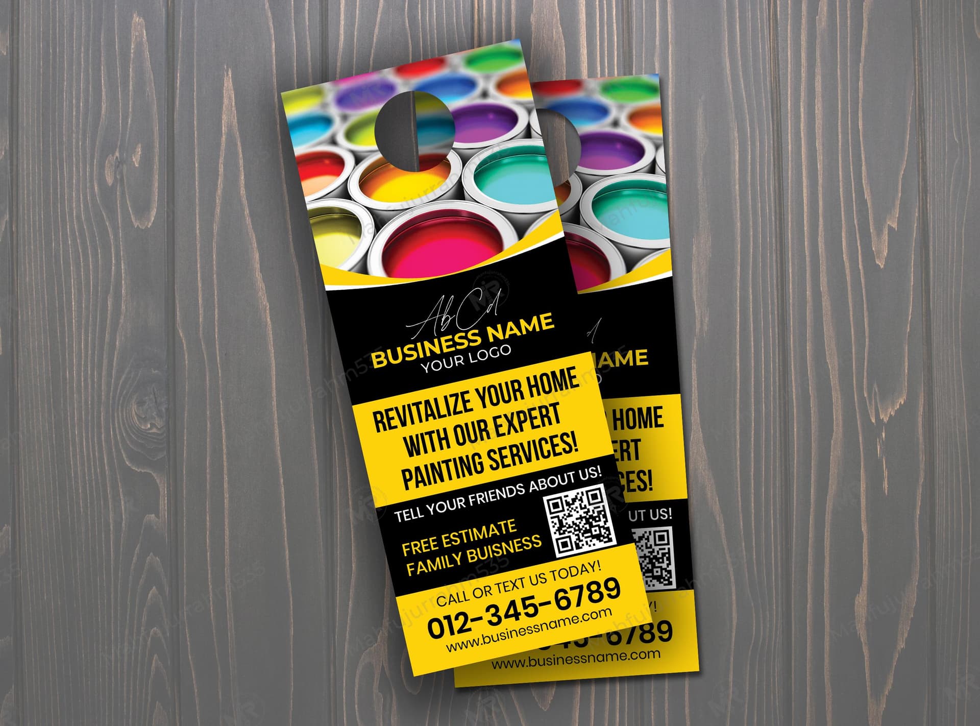 Painting Services Door Hanger Design Template for Professional Painters Painting Services Door Hanger Design Template for Professional Painters.jpg