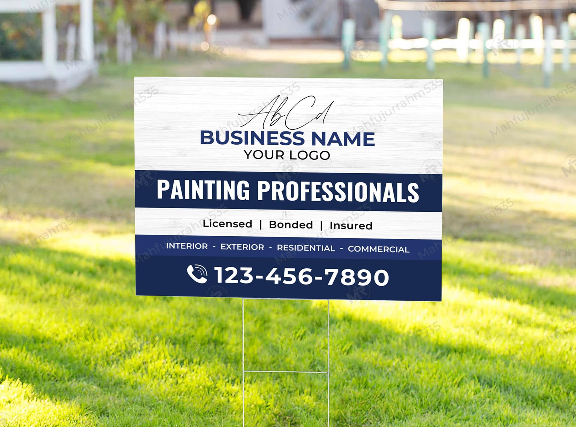 Painting Professionals Yard Sign Design Template for Interior and Exterior Services Painting Professionals Yard Sign Design Template for Interior and Exterior Services.jpg